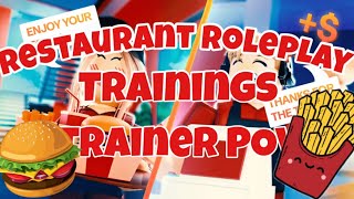 Restaurant Roleplay Training  MR POV Roblox [upl. by Dilan]