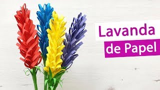 Lavanda de papel  Flores de papiroflexia rápidas y decorativas [upl. by Nipahc]