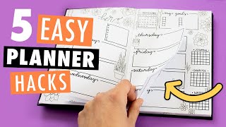 5 DIY PLANNER IDEAS  How to Organize Decorate amp Customize Your Planner [upl. by Ever]