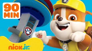 PAW Patrol Rubbles Lookout Tower Rescues w Chase  90 Minute Compilation  Rubble amp Crew [upl. by Ivad]