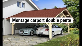 Montage carport double pente [upl. by Cima403]