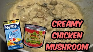 CREAMY CHICKEN MUSHROOM RECIPE [upl. by Cadmar]