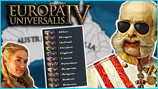 5 Personal Unions By 1452 Easy World Conquest EU4 Austria Guide [upl. by Heffron]