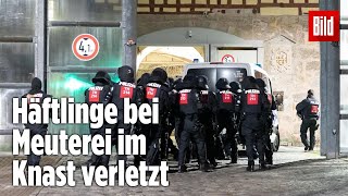 Gefängnismeuterei Polizei stürmt Knast in Thüringen  JVA Untermaßfeld [upl. by Yrrej832]