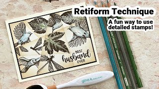 Retiform Technique  A fun way to use detailed stamps [upl. by Nossah]