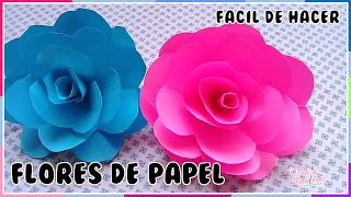 Flores de papel Facil de hacer [upl. by Ailee]